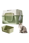 Baño Sanitario Cerrado Para Gato Grande Portatil Arena Baño Sanitario Cerrado Para Gato Grande Portatil Arena