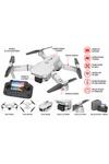 Drone E88 Pro 1080p Cámara Hd Profesional Plegable Rotación 360 Gris