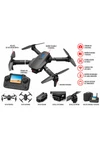 Drone E88 Pro 1080p Cámara Hd Profesional Plegable Rotación 360 Negro