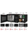 Microondas Digital 20l Allied Negro 700w Con Luz Interior Microondas Digital 20l Allied Negro 700w Con Luz Interior