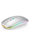 Mouse Inalámbrico Recargable Bluetooth Led Rgb Pc Tablet GRIS