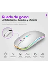 Mouse Inalámbrico Recargable Bluetooth Led Rgb Pc Tablet GRIS