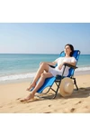 Silla Reposera Plegable Reforzada Playa Camping Piscina AZUL CLARO