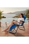 Silla Reposera Plegable Reforzada Playa Camping Piscina AZUL CLARO