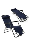 Silla Reposera Plegable Reforzada Playa Camping Piscina AZUL
