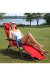 Silla Reposera Plegable Reforzada Playa Camping Piscina ROJA
