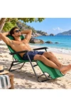 Silla Reposera Plegable Reforzada Playa Camping Piscina VERDE