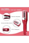 Maquina Corta Puntas Dañadas Pelo Bateria Recargable Premium ROJA