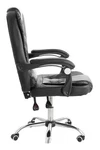 Silla De Oficina Ejecutiva Escritorio Ruedas Eco Cuero 360° NEGRA