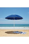 Sombrilla Playa Grande Reforzada 2mt + Tirabuzón Y Anclaje Azul
