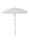 Sombrilla Playa Grande Reforzada 2mt + Tirabuzón Y Anclaje Blanca
