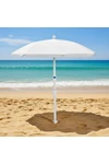 Sombrilla Playa Grande Reforzada 2mt + Tirabuzón Y Anclaje Blanca