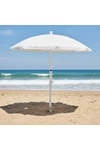 Sombrilla Playa Grande Reforzada 2mt + Tirabuzón Y Anclaje Blanca