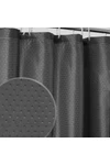 Cortina De Baño Tela Antihongos 180x180cm 12 Ganchos Impermeable Negra