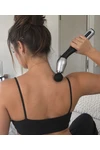 Masajeador Tipo Pistola C/ Brazo Extensor Batería Recargable Gris