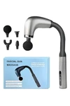 Masajeador Tipo Pistola C/ Brazo Extensor Batería Recargable Gris
