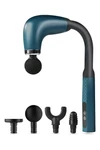 Masajeador Tipo Pistola C/ Brazo Extensor Batería Recargable Verde Jade