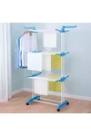 Tendedero Ropa Plegable 3 Niveles + Ruedas +ganchos Perchero Tendedero Ropa Plegable 3 Niveles + Ruedas +ganchos Perchero