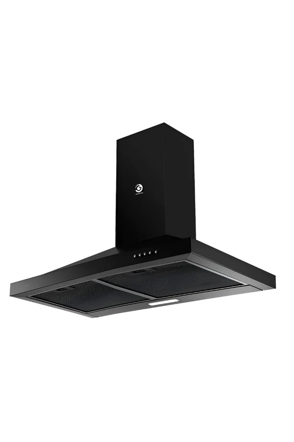 Campana De Cocina Extractor Goldtech Premium 60cm Acero Inox Negro