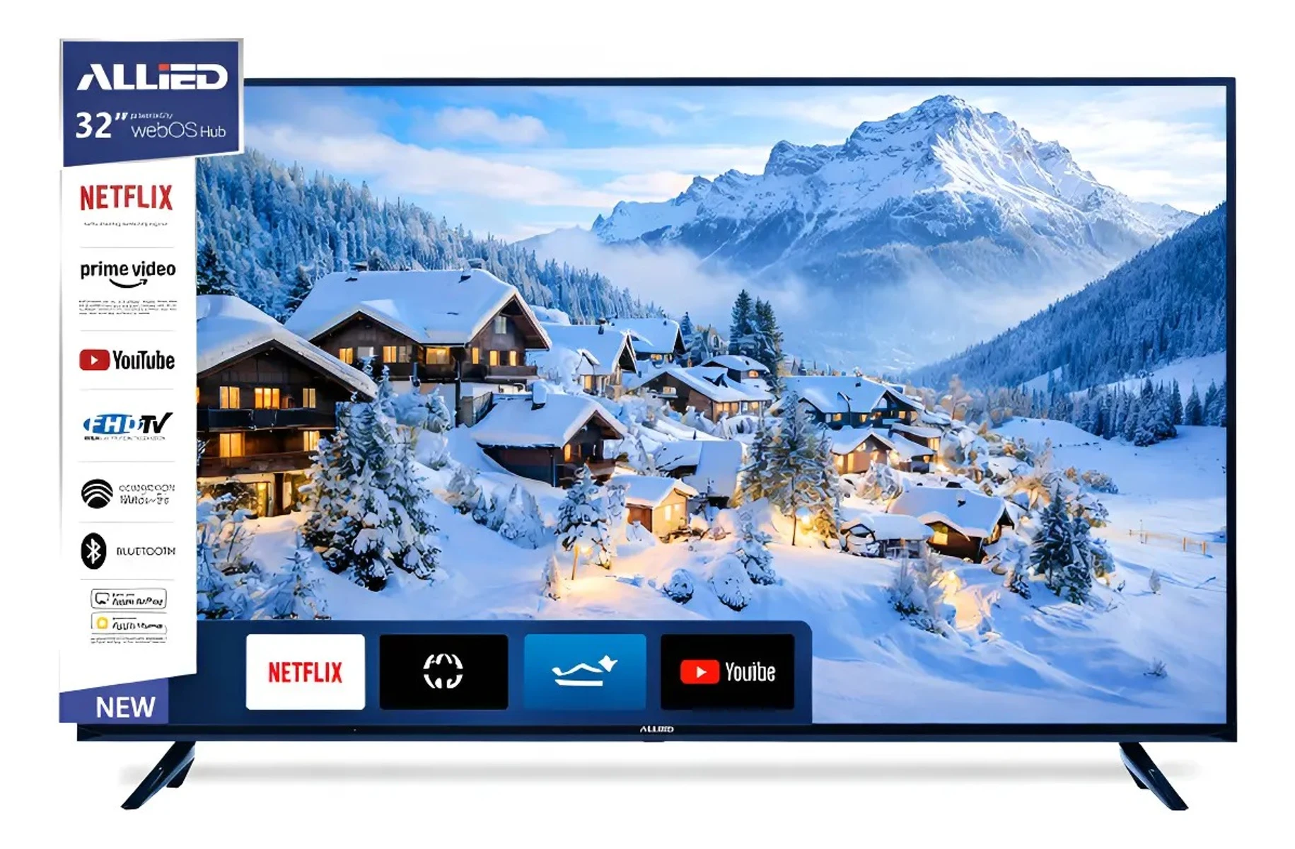 Smart TV 32' Allied Led HD Webos Wi-fi Con Soporte Pared Incluido 
