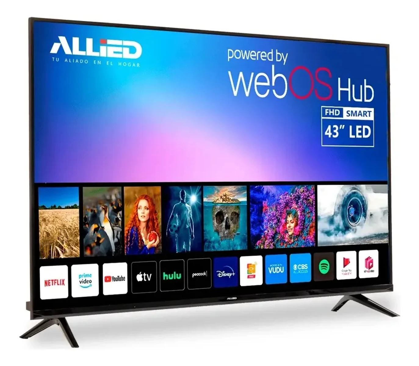 Smart Tv Allied 43 Hd Wifi Bluetooth 5.0 + Soporte Pared 