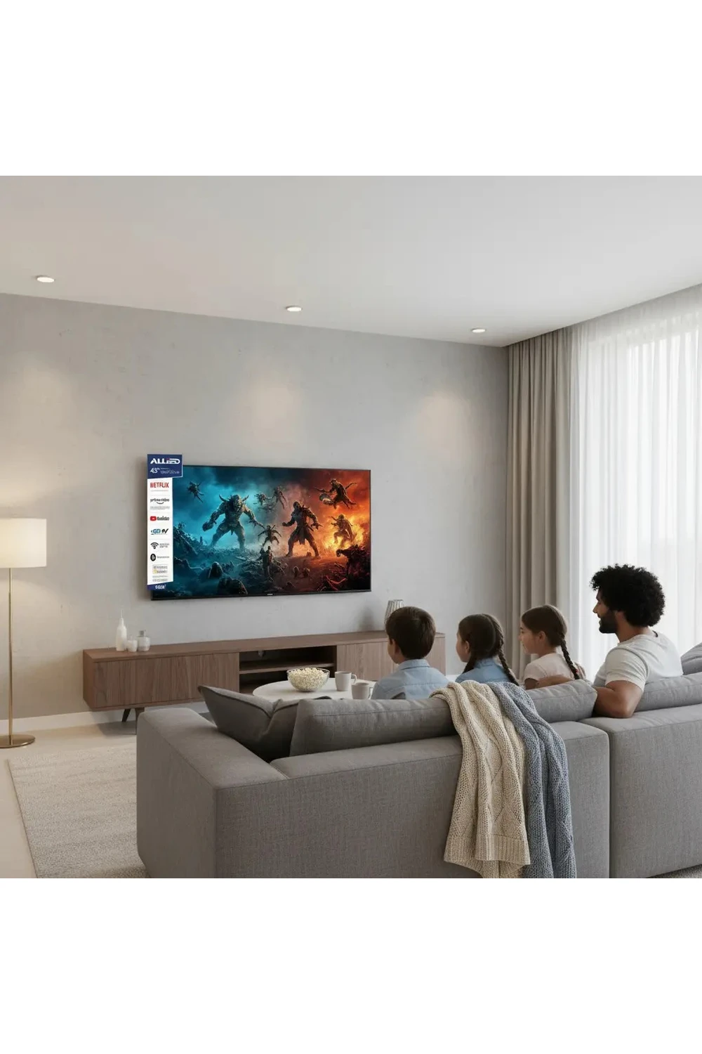 Smart Tv Allied 43 Hd Wifi Bluetooth 5.0 + Soporte Pared Smart Tv Allied 43 Hd Wifi Bluetooth 5.0 + Soporte Pared