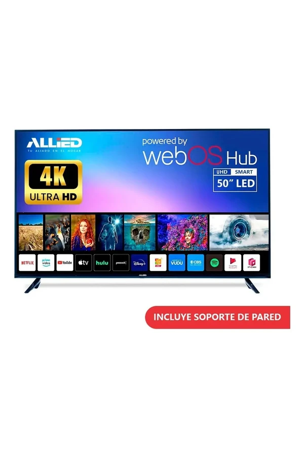 Smart Tv Allied 50' Led 4k Uhd Ultra Hd Con Soporte Pared Smart Tv Allied 50' Led 4k Uhd Ultra Hd Con Soporte Pared