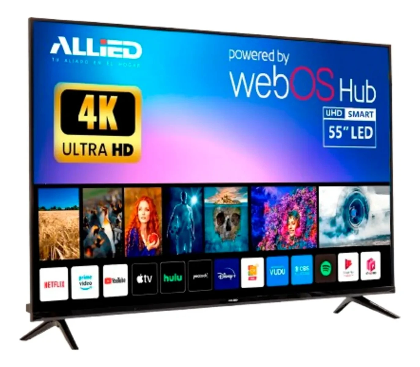 Smart Tv Allied 55 Hd Wifi Bluetooth 5.0 + Soporte Pared 
