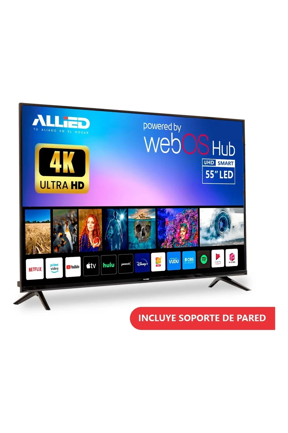 Smart Tv Allied 55 Hd Wifi Bluetooth 5.0 + Soporte Pared Smart Tv Allied 55 Hd Wifi Bluetooth 5.0 + Soporte Pared