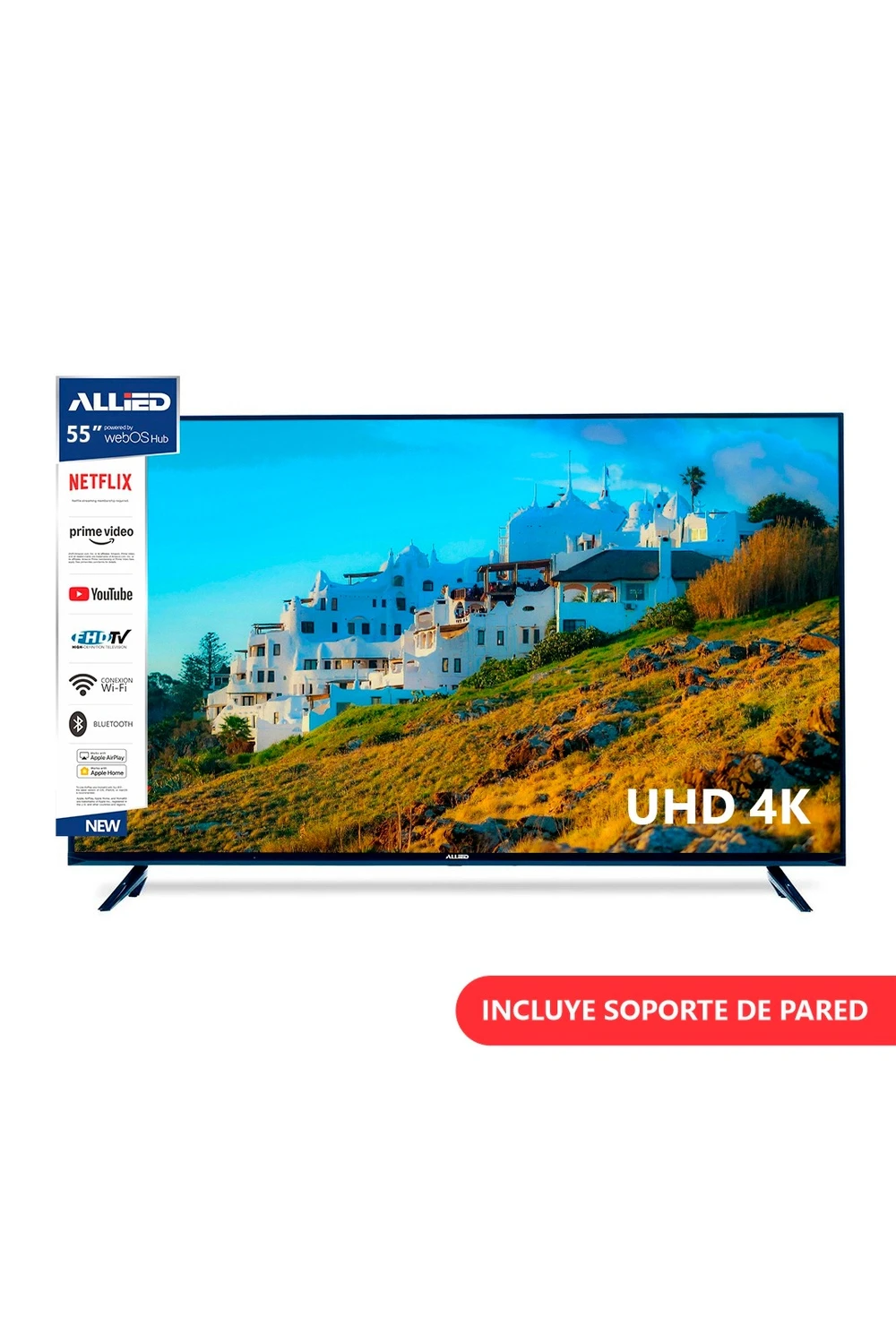 Smart Tv Allied 55 Hd Wifi Bluetooth 5.0 + Soporte Pared Smart Tv Allied 55 Hd Wifi Bluetooth 5.0 + Soporte Pared