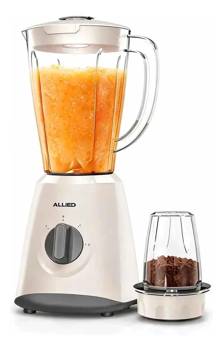 Licuadora Allied Con Molinillo Y Triturador Hielo 400w 1.5l 