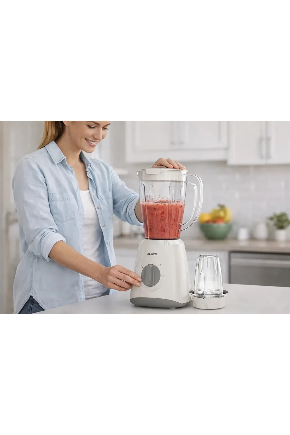 Licuadora Allied Con Molinillo Y Triturador Hielo 400w 1.5l Licuadora Allied Con Molinillo Y Triturador Hielo 400w 1.5l