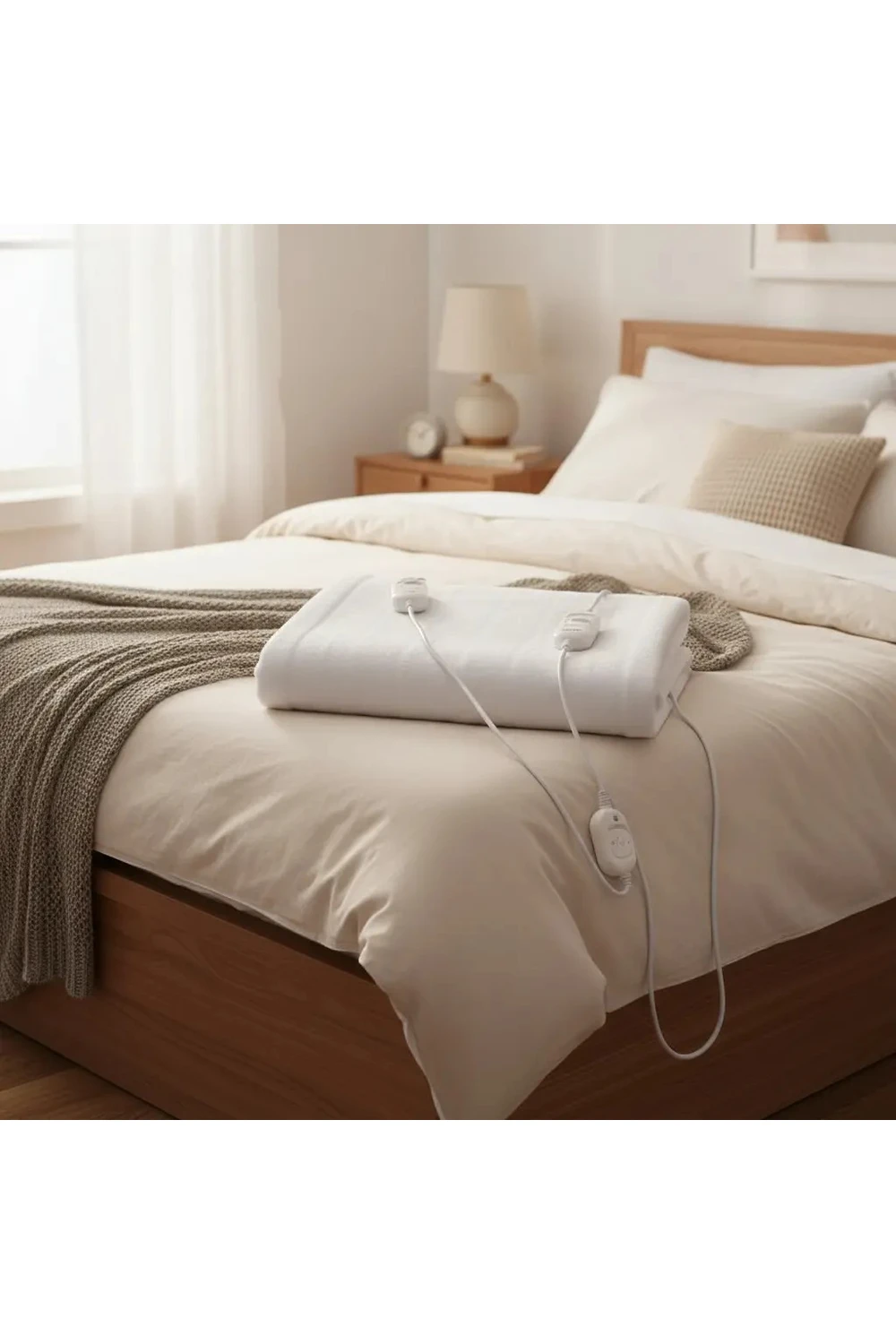 Calienta Cama 2 Plazas Allied 100% Poliéster Lavable Blanco Calienta Cama 2 Plazas Allied 100% Poliéster Lavable Blanco