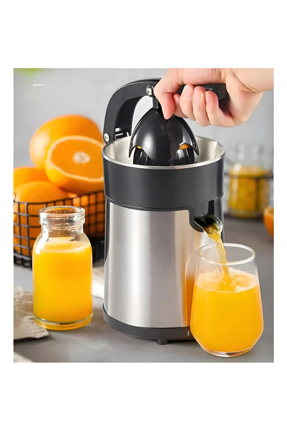 Exprimidor Eléctrico Allied Juguera De Frutas Con Accesorios Gris Exprimidor Eléctrico Allied Juguera De Frutas Con Accesorios Gris