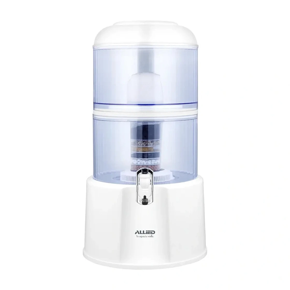 Purificador Filtro Agua 20l 8 Etapas Allied Dispensador Mesa 