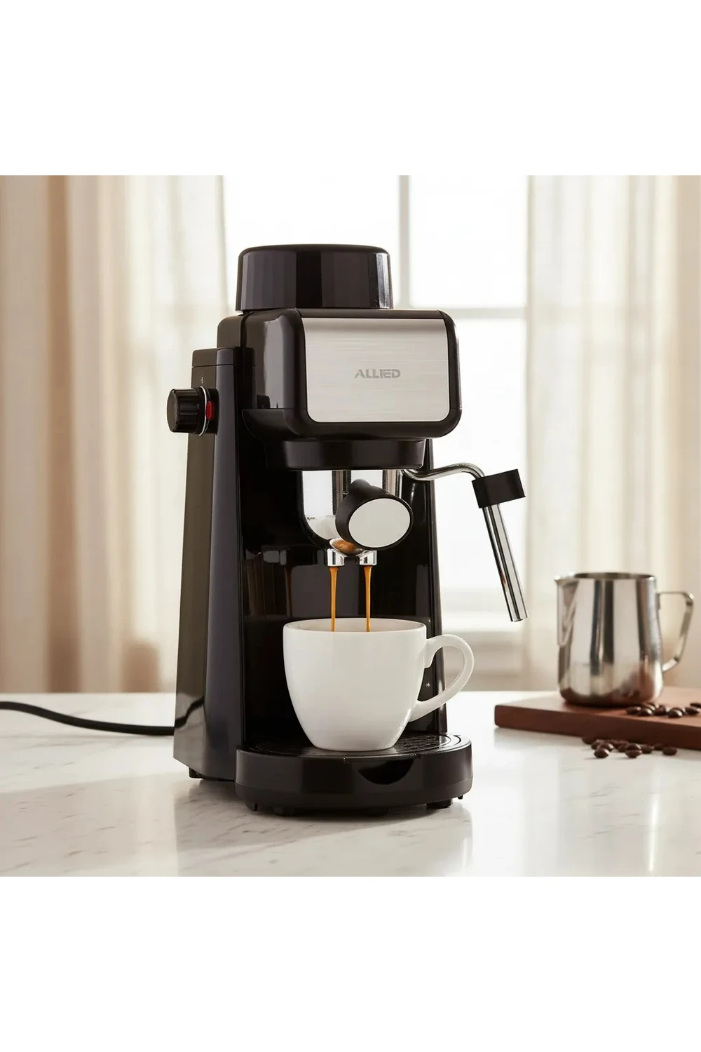 Cafetera Expresso Allied 800w Con Jarra 240ml Y Espumador Cafetera Expresso Allied 800w Con Jarra 240ml Y Espumador