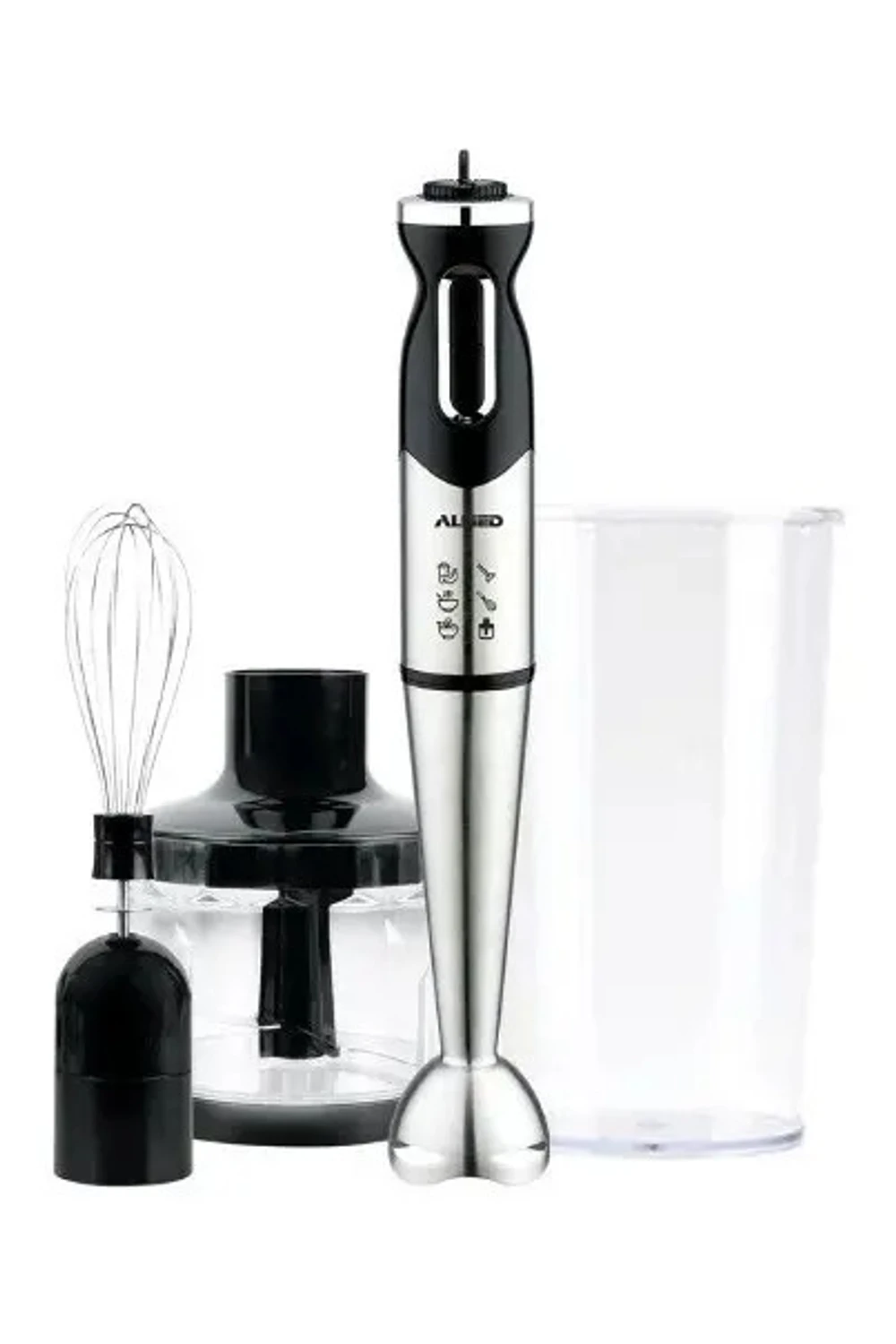 Mixer Allied AL-HB28 500W Acero Inox Con Varilla Removible Antisalpicaduras Mixer Allied AL-HB28 500W Acero Inox Con Varilla Removible Antisalpicaduras