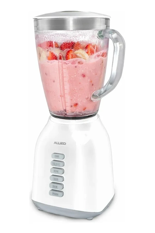 Licuadora Allied C/ Jarra Vidrio 1.5l 400w Eléctrica Blanca