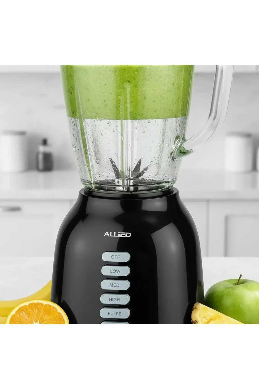 Licuadora Allied C/ Jarra Vidrio 1.5l 400w Eléctrica Negra