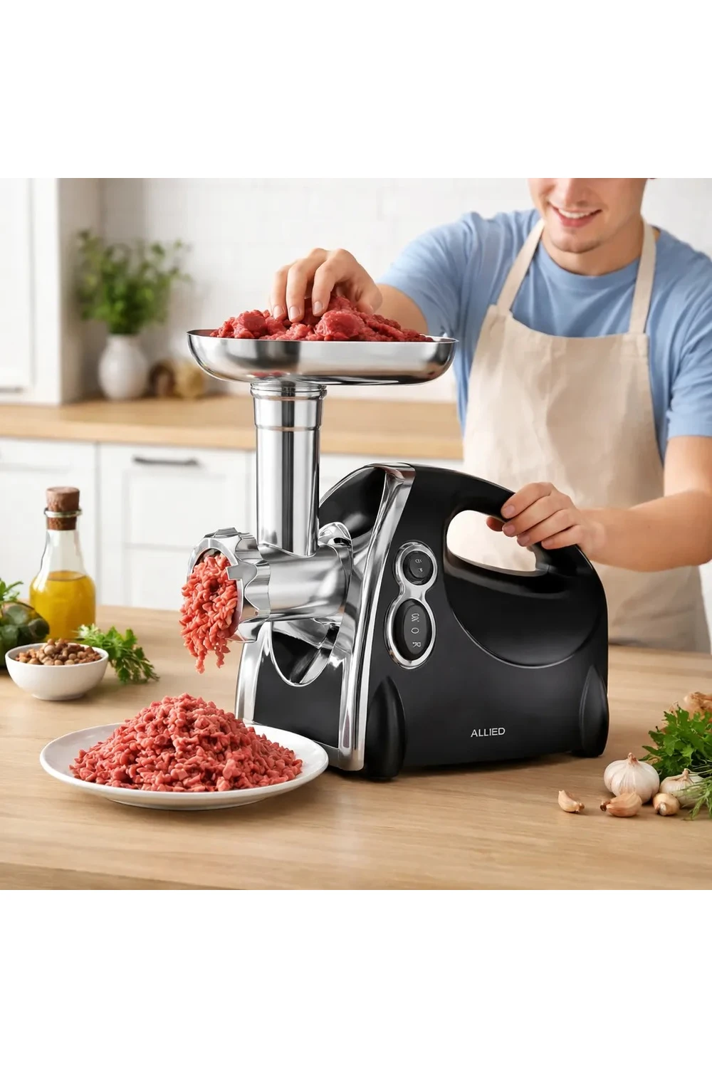 Maquina De Picar Carne Allied Electrica 1400w +acc Embutir Maquina De Picar Carne Allied Electrica 1400w +acc Embutir