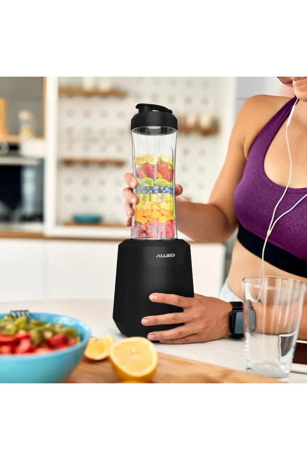 Licuadora Portatil Recargable 600 Ml Allied 400w Personal Licuadora Portatil Recargable 600 Ml Allied 400w Personal