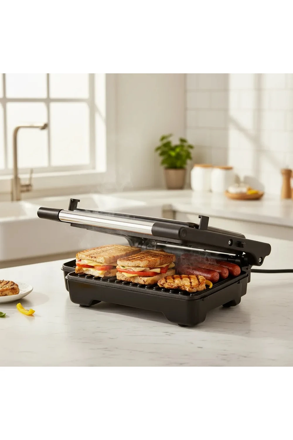 Sandwichera 2 Placas Doble Grill Eléctrica Allied 1500w Sandwichera 2 Placas Doble Grill Eléctrica Allied 1500w