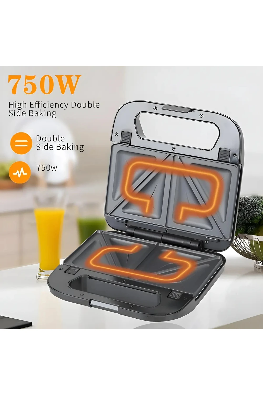 Sandwichera Doble Allied Acero Inox 750w Con Placas Corte Sandwichera Doble Allied Acero Inox 750w Con Placas Corte