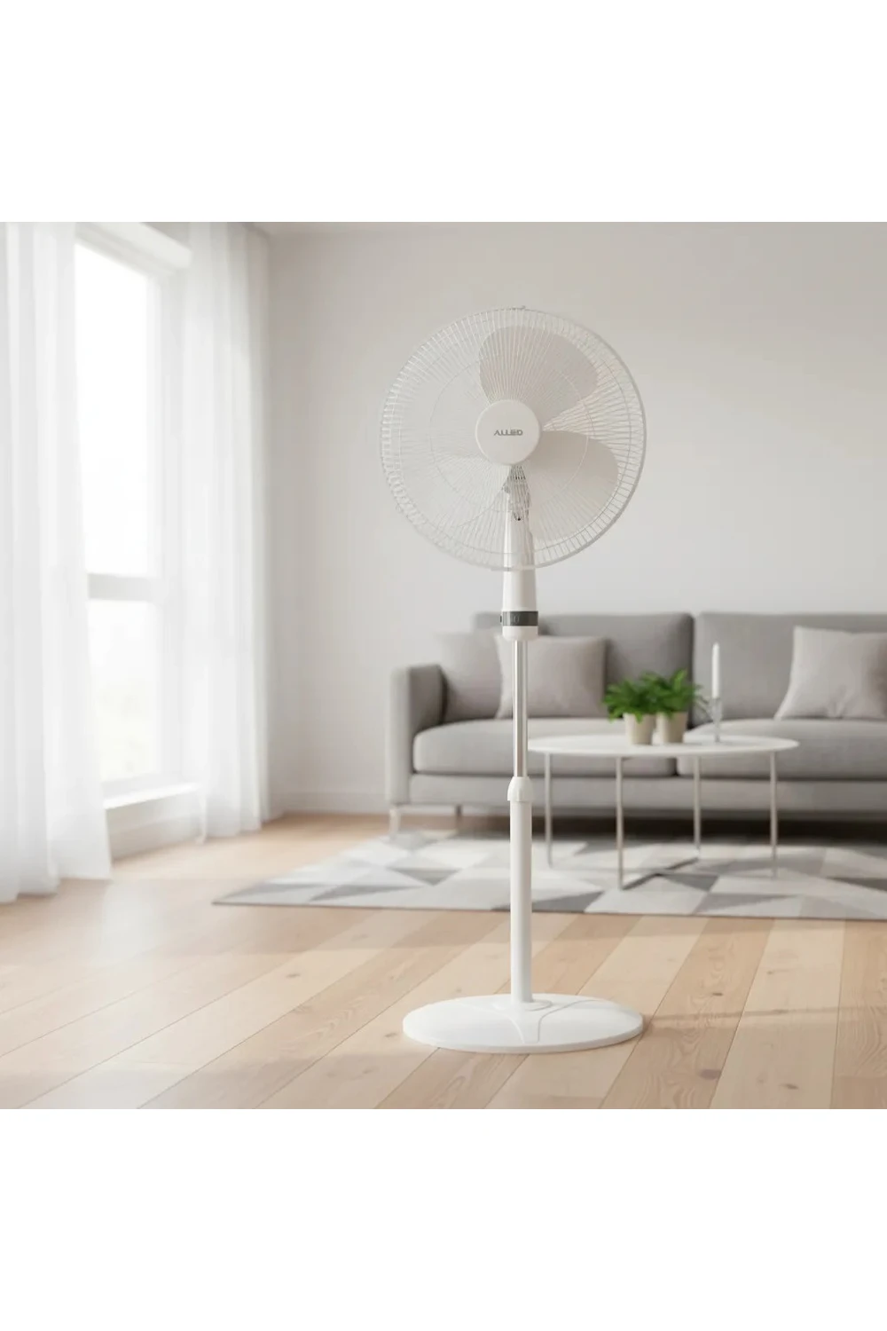 Ventilador Pie Allied 160cm 50w Eléctrico Silencioso Blanco Ventilador Pie Allied 160cm 50w Eléctrico Silencioso Blanco