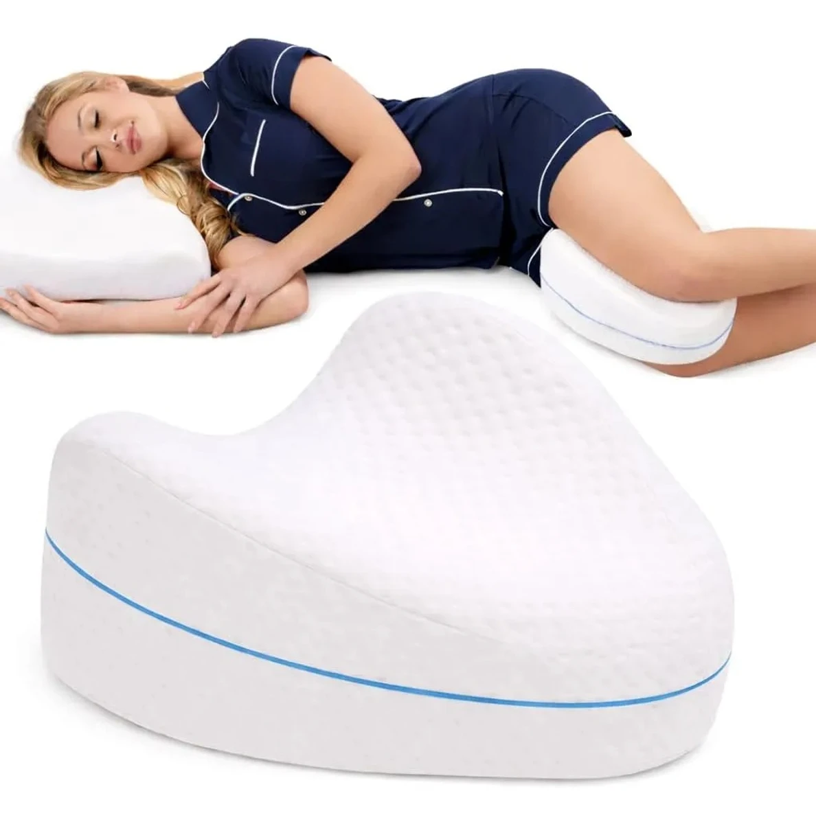 Almohada Ortopédica Para Piernas Y Rodillas Cómoda Lavable 