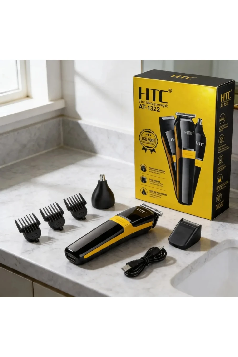 Maquina Corta Pelo Y Barba 3-1 Inalámbrica Htc + Accesorios Maquina Corta Pelo Y Barba 3-1 Inalámbrica Htc + Accesorios