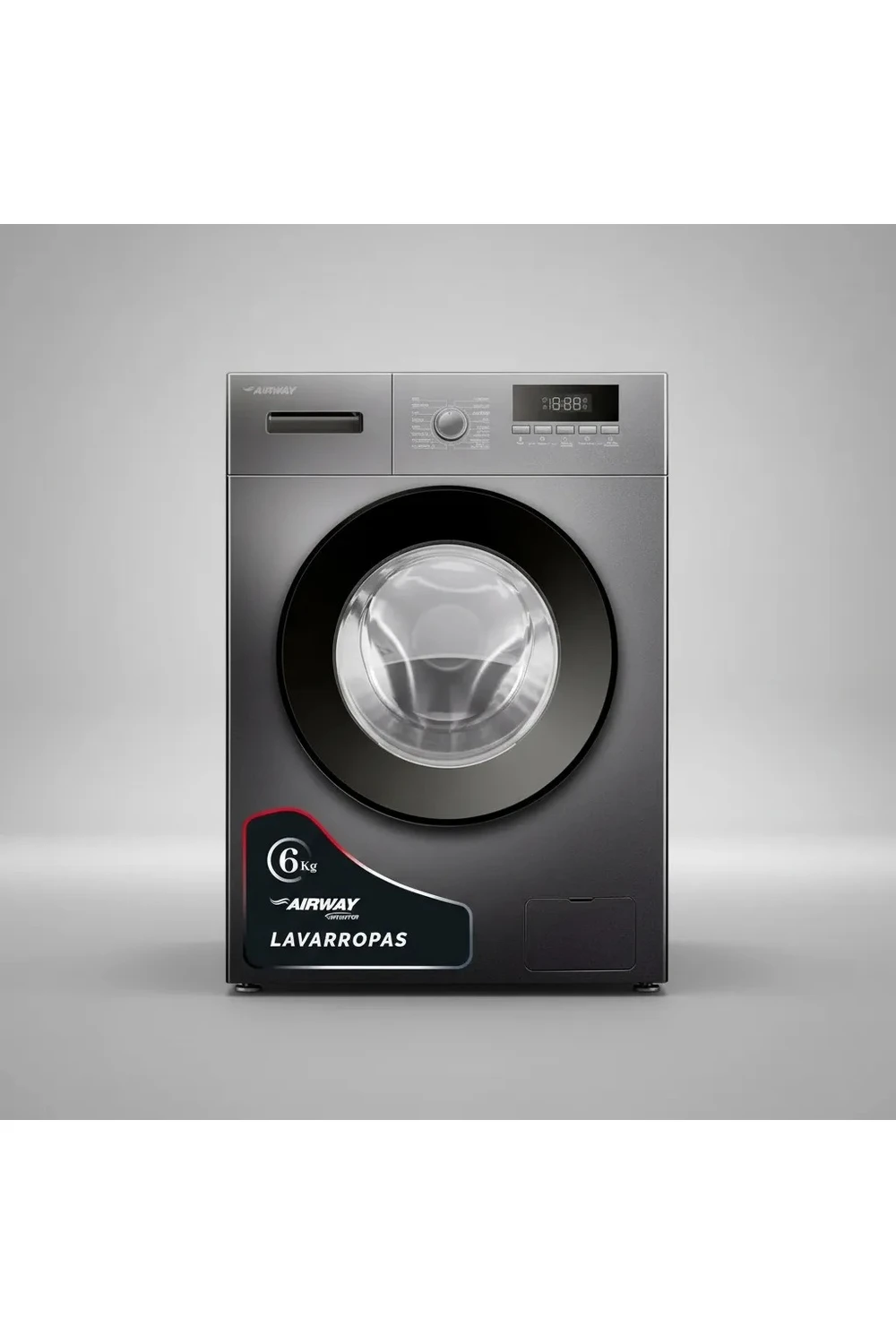 Lavarropas 6kg Airway Silver Inverter Carga Frontal Lavarropas 6kg Airway Silver Inverter Carga Frontal
