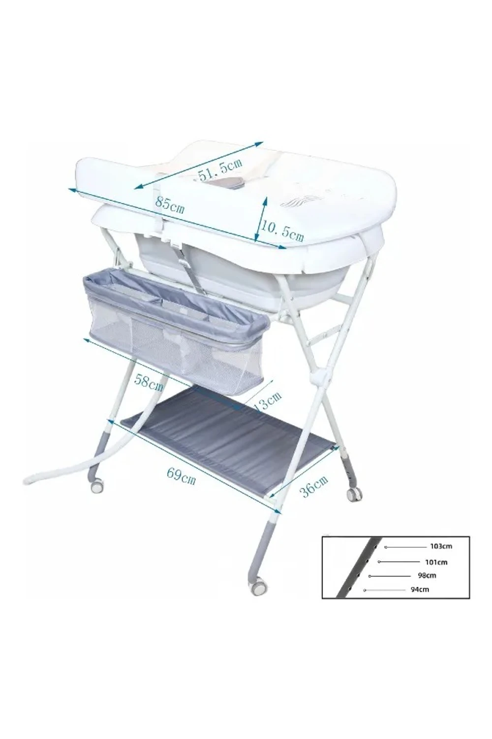 Bañito Con Cambiador Para Bebe Plegable Liviano 2 En 1 Bañito Con Cambiador Para Bebe Plegable Liviano 2 En 1