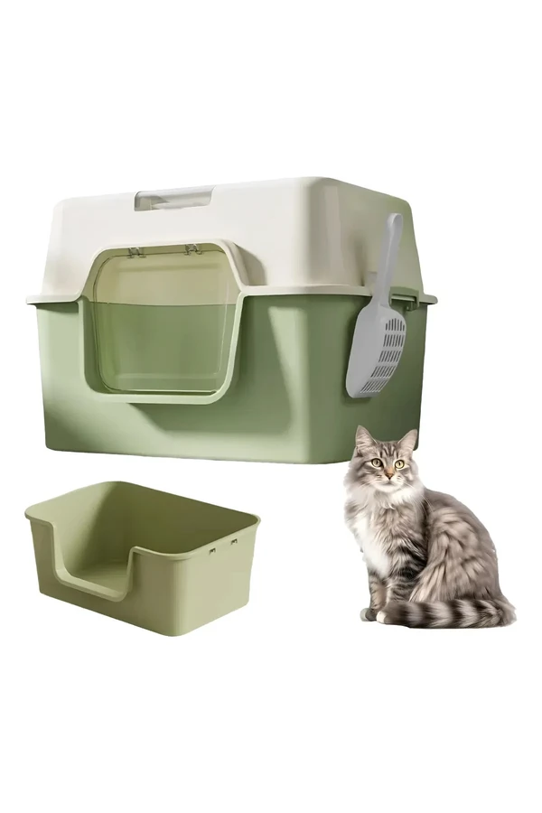 Baño Sanitario Cerrado Para Gato Grande Portatil Arena Baño Sanitario Cerrado Para Gato Grande Portatil Arena