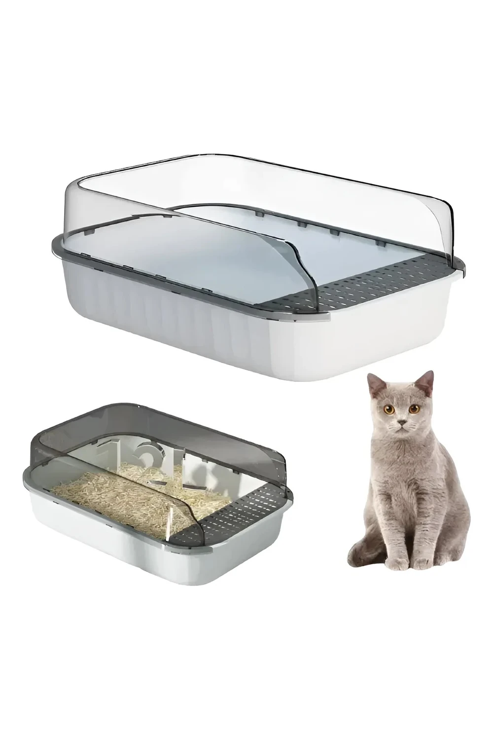 Baño Sanitario De Gato Semi-cerrado Portatil Higienica Baño Sanitario De Gato Semi-cerrado Portatil Higienica